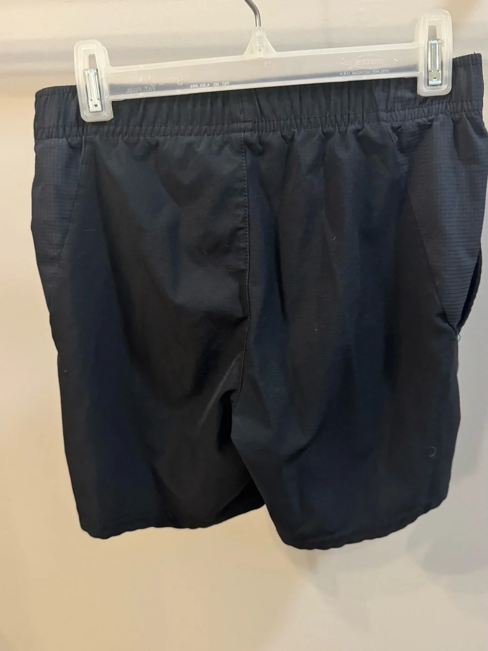 Nike Kids Black and Blue Athletic Shorts with White Swoosh Accent